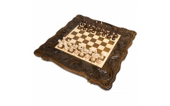 Шахматы + нарды резные Корона 60 Haleyan