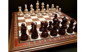 Шахматы "Поединок" орех нескладные с деревянными фигурами
