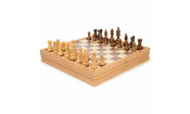 Шахматы + шашки деревянные 