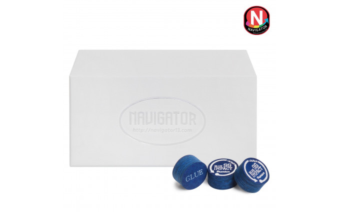 Наклейка для кия Navigator Blue Impact ø14мм Premium Super Soft 1шт.