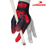 Перчатка Renzline Billiard Player Velcro черная/красная