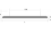 Лампа Evolution 3 секции ясень (ширина 600) (№6,фурнитура золото)