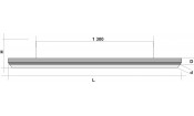 Лампа Evolution 3 секции ПВХ (ширина 600) (Пленка ПВХ Шелк Сталь,фурнитура медь антик)