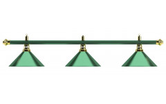 Лампа на три плафона «Allgreen» D35 (зелёная штанга, зелёный плафон D35см)