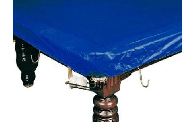 Покрывало для стола 8 ф (влагостойкое, темно-синее, резинки на лузах)