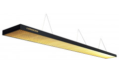Лампа плоская светодиодная "Longoni Compact" (черная, золотистый отражатель, 320х31х6см)