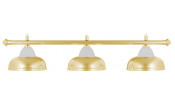 Лампа на три плафона "Crown" (золотистая штанга, золотистый плафон D38см)